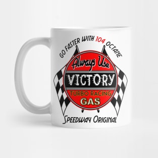 Victory Racing Gas Fuel Speedway Original Vintage Auto Car Advertising Logo Hot Rod 104 Octane Mug